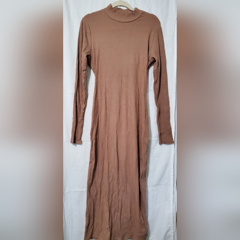 H&M Tan Long Sleeve Dress